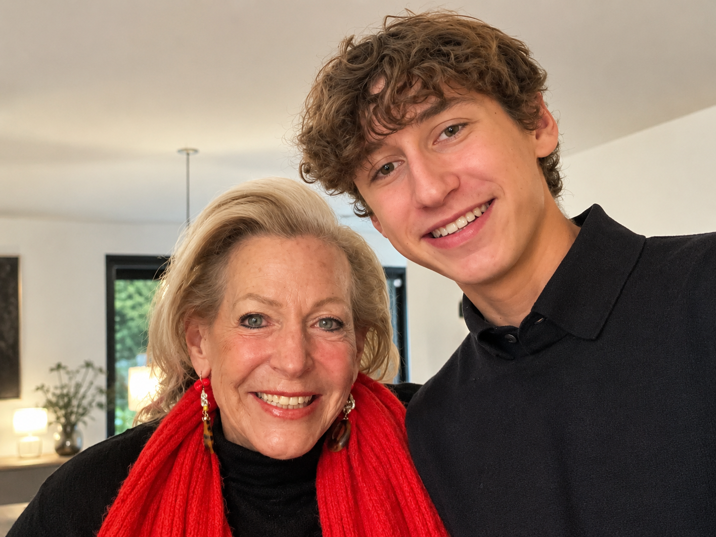 Nico Baqueiro with his grandmother